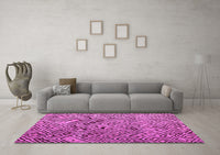 Machine Washable Abstract Pink Modern Rug, wshabs4427pnk