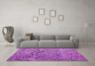 Machine Washable Abstract Purple Modern Area Rugs in a Living Room, wshabs4427pur