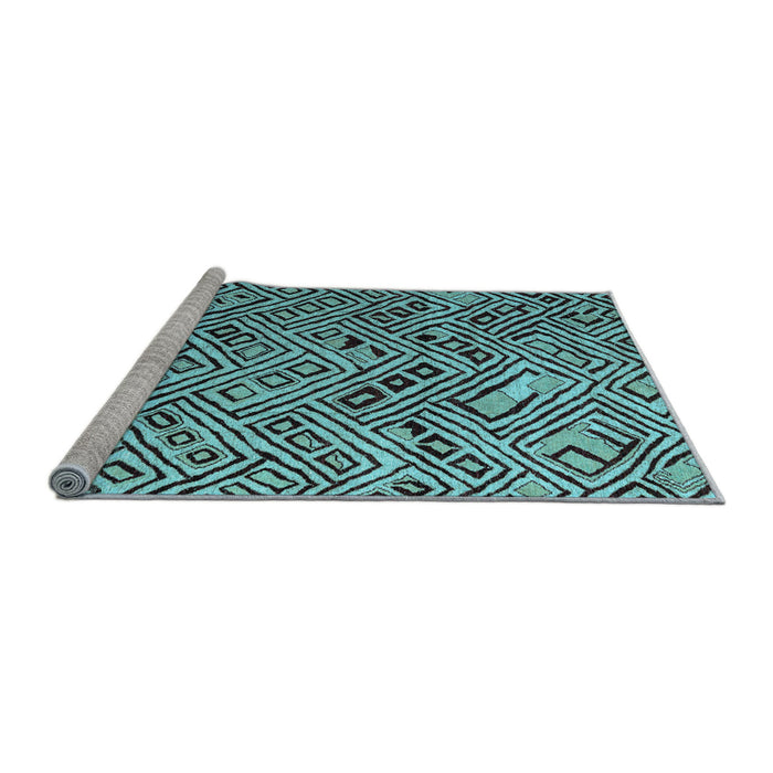 Sideview of Machine Washable Abstract Light Blue Modern Rug, wshabs4427lblu