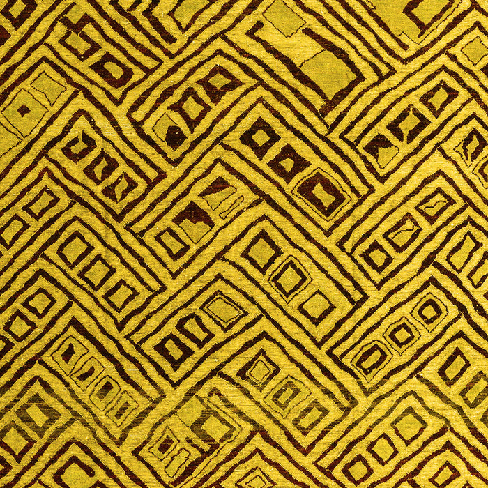 Machine Washable Abstract Yellow Modern Rug, wshabs4427yw