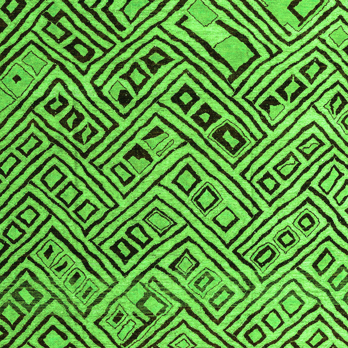 Machine Washable Abstract Green Modern Area Rugs, wshabs4427grn