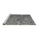 Sideview of Machine Washable Abstract Gray Modern Rug, wshabs4427gry