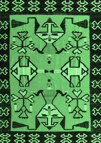 Abstract Emerald Green Modern Rug, abs4428emgrn