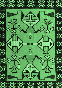 Abstract Emerald Green Modern Rug, abs4428emgrn