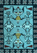 Abstract Light Blue Modern Rug, abs4428lblu