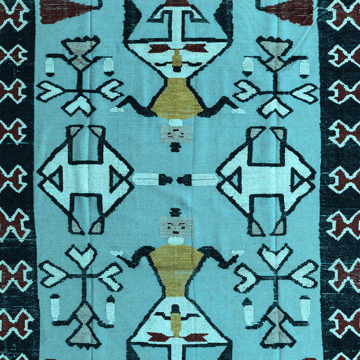 Abstract Light Blue Modern Rug, abs4428lblu