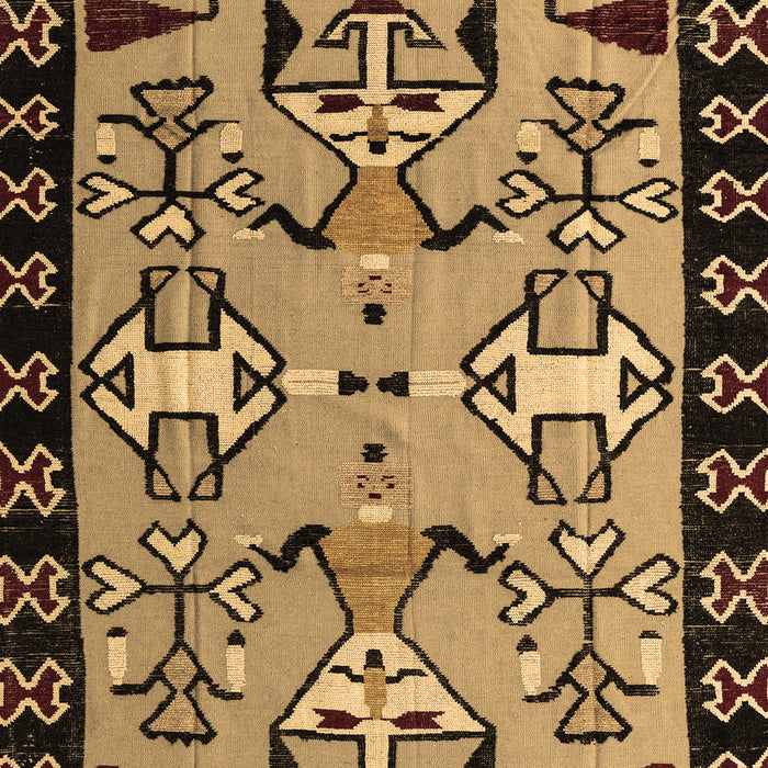 Machine Washable Abstract Brown Modern Rug, wshabs4428brn