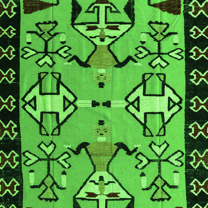 Abstract Green Modern Rug, abs4428grn