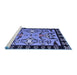 Sideview of Machine Washable Abstract Blue Modern Rug, wshabs4428blu