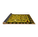 Sideview of Abstract Yellow Modern Rug, abs4428yw