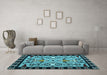 Machine Washable Abstract Light Blue Modern Rug in a Living Room, wshabs4428lblu