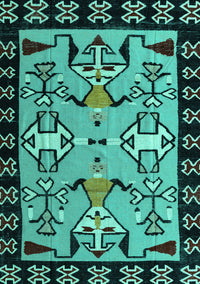 Abstract Turquoise Modern Rug, abs4428turq