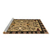 Sideview of Machine Washable Abstract Brown Modern Rug, wshabs4428brn