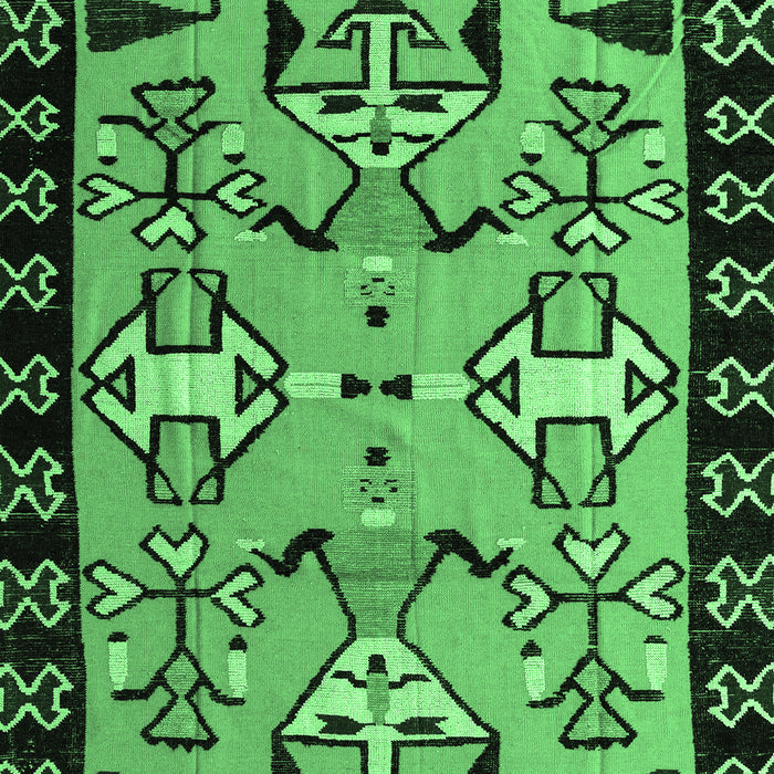 Machine Washable Abstract Emerald Green Modern Area Rugs, wshabs4428emgrn