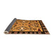 Sideview of Abstract Orange Modern Rug, abs4428org