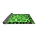 Sideview of Abstract Green Modern Rug, abs4428grn