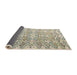 Sideview of Abstract Khaki Green Modern Rug, abs4429