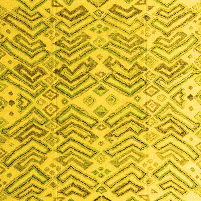 Machine Washable Abstract Yellow Modern Rug, wshabs4429yw