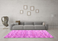 Machine Washable Abstract Pink Modern Rug, wshabs4429pnk