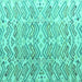 Square Machine Washable Abstract Turquoise Modern Area Rugs, wshabs4429turq