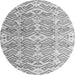 Round Abstract Gray Modern Rug, abs4429gry