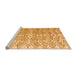 Sideview of Machine Washable Abstract Orange Modern Area Rugs, wshabs4429org