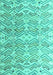 Machine Washable Abstract Turquoise Modern Area Rugs, wshabs4429turq