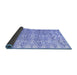 Sideview of Abstract Blue Modern Rug, abs4429blu