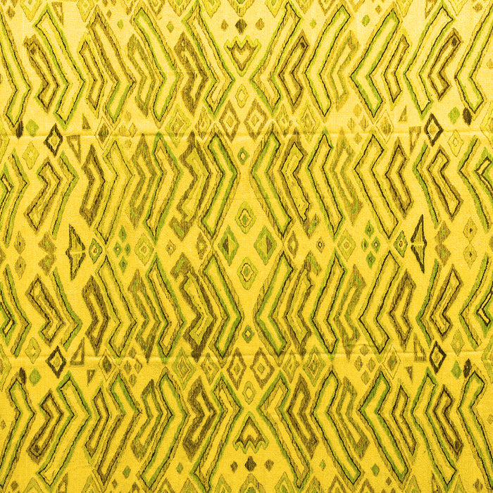 Square Abstract Yellow Modern Rug, abs4429yw