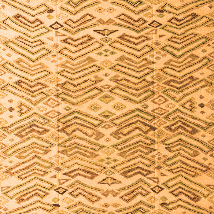 Square Machine Washable Abstract Orange Modern Area Rugs, wshabs4429org