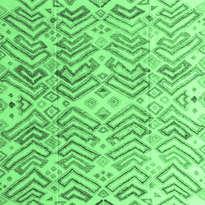Machine Washable Abstract Emerald Green Modern Area Rugs, wshabs4429emgrn