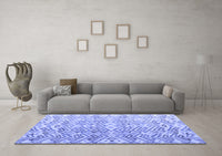 Machine Washable Abstract Blue Modern Rug, wshabs4429blu