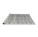 Sideview of Machine Washable Abstract Gray Modern Rug, wshabs4429gry