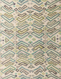 Machine Washable Abstract Khaki Green Rug, wshabs4429