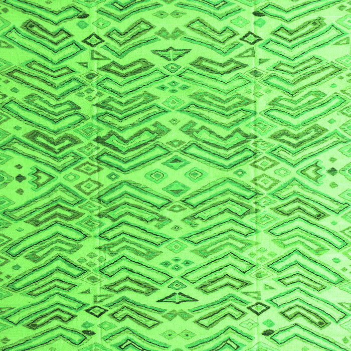 Square Abstract Green Modern Rug, abs4429grn