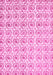 Machine Washable Abstract Pink Modern Rug, wshabs442pnk