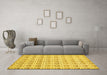 Machine Washable Abstract Yellow Modern Rug in a Living Room, wshabs442yw