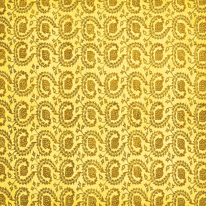 Square Machine Washable Abstract Yellow Modern Rug, wshabs442yw