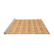 Sideview of Machine Washable Abstract Orange Modern Area Rugs, wshabs442org