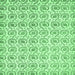 Square Machine Washable Abstract Emerald Green Modern Area Rugs, wshabs442emgrn