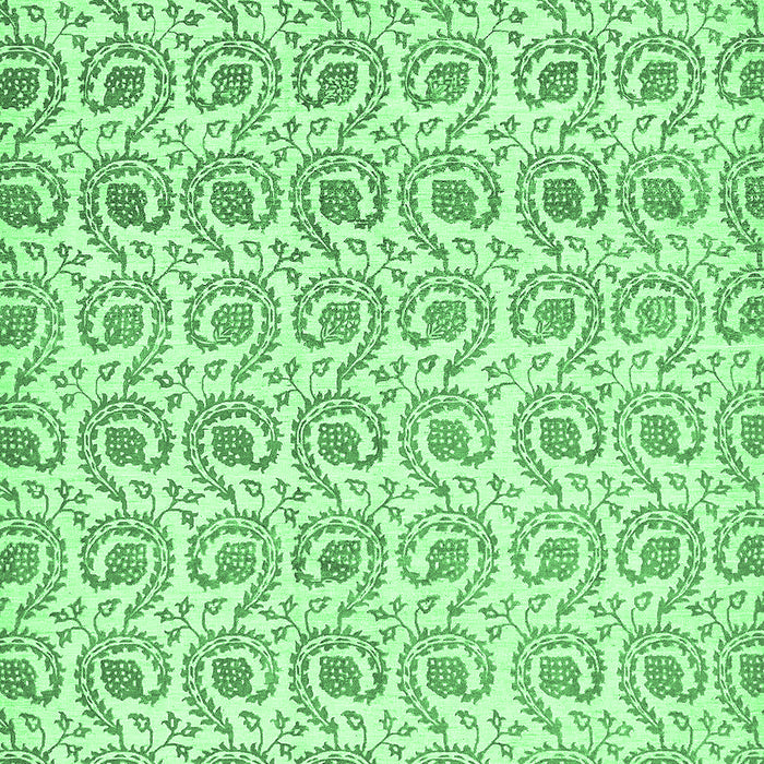 Machine Washable Abstract Emerald Green Modern Area Rugs, wshabs442emgrn