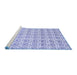 Sideview of Machine Washable Abstract Blue Modern Rug, wshabs442blu