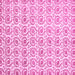 Square Machine Washable Abstract Pink Modern Rug, wshabs442pnk