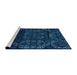 Sideview of Machine Washable Abstract Bright Navy Blue Rug, wshabs4430