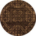 Round Persian Orange Bohemian Rug, abs4430org