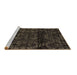 Sideview of Machine Washable Persian Brown Bohemian Rug, wshabs4430brn