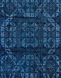 Machine Washable Abstract Bright Navy Blue Rug, wshabs4430