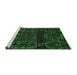 Sideview of Machine Washable Persian Emerald Green Bohemian Area Rugs, wshabs4430emgrn