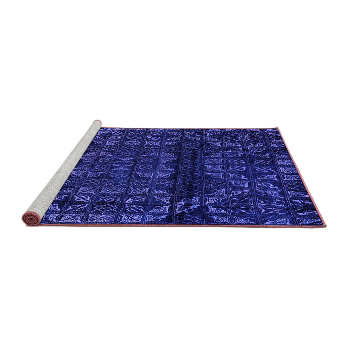 Sideview of Machine Washable Persian Purple Bohemian Area Rugs, wshabs4430pur