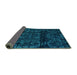 Sideview of Persian Turquoise Bohemian Rug, abs4430turq